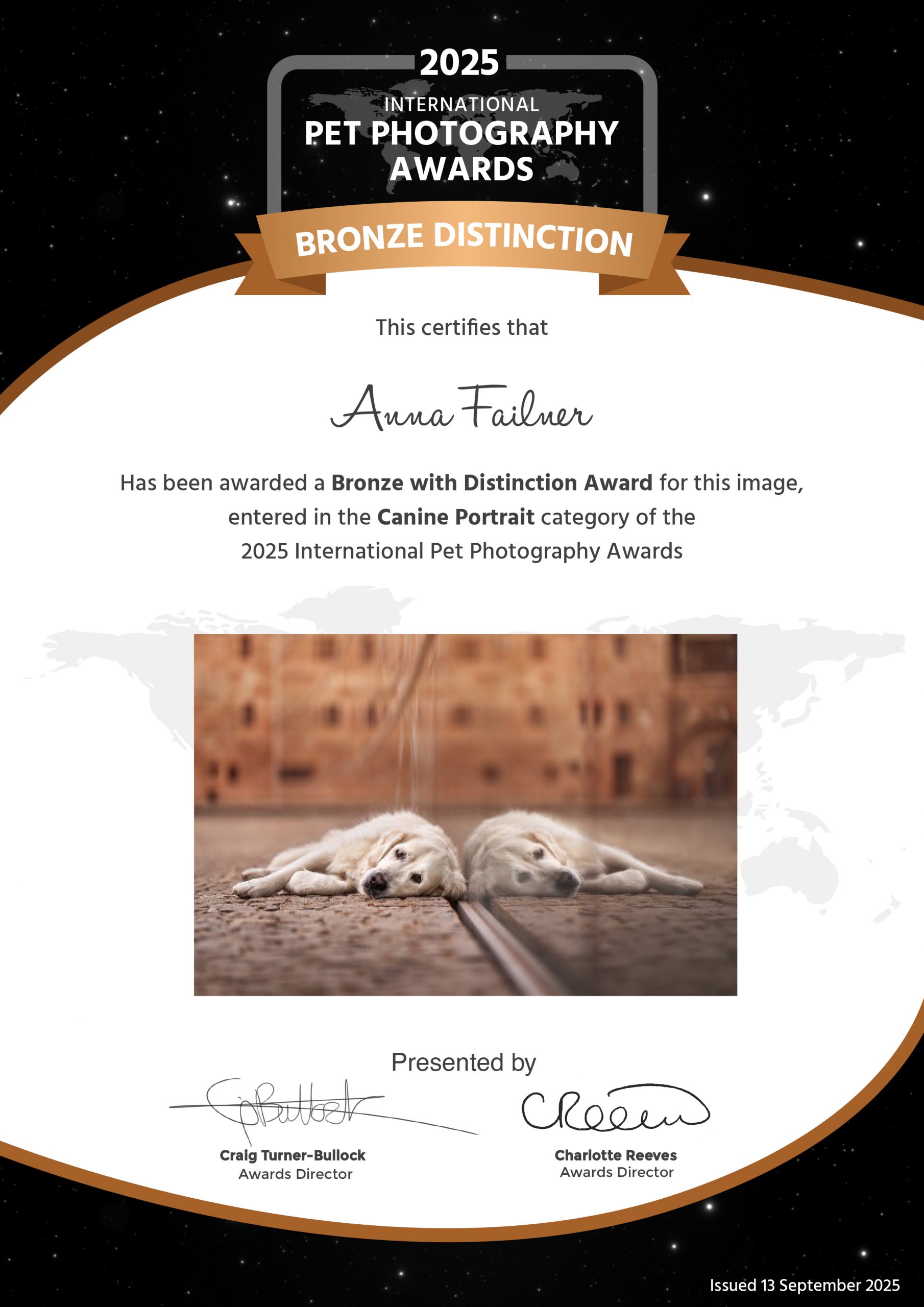 ÜBER MICH 2025 international pet photography awards anna failner canin