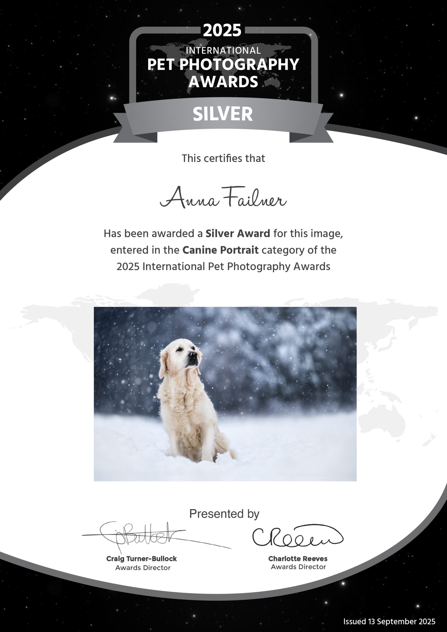 ÜBER MICH 2025 international pet photography awards anna failner canin