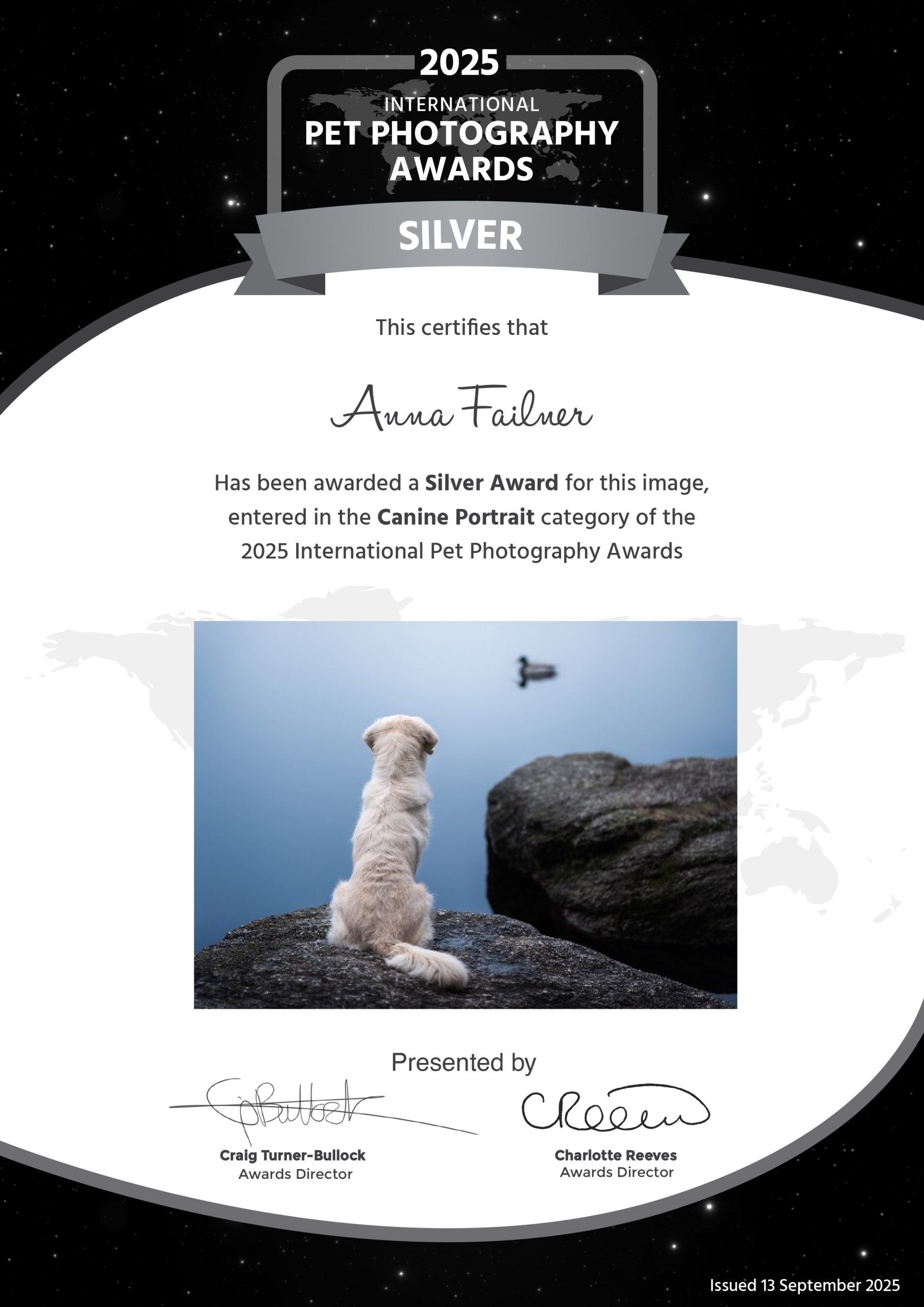 ÜBER MICH 2025 international pet photography awards anna failner canin